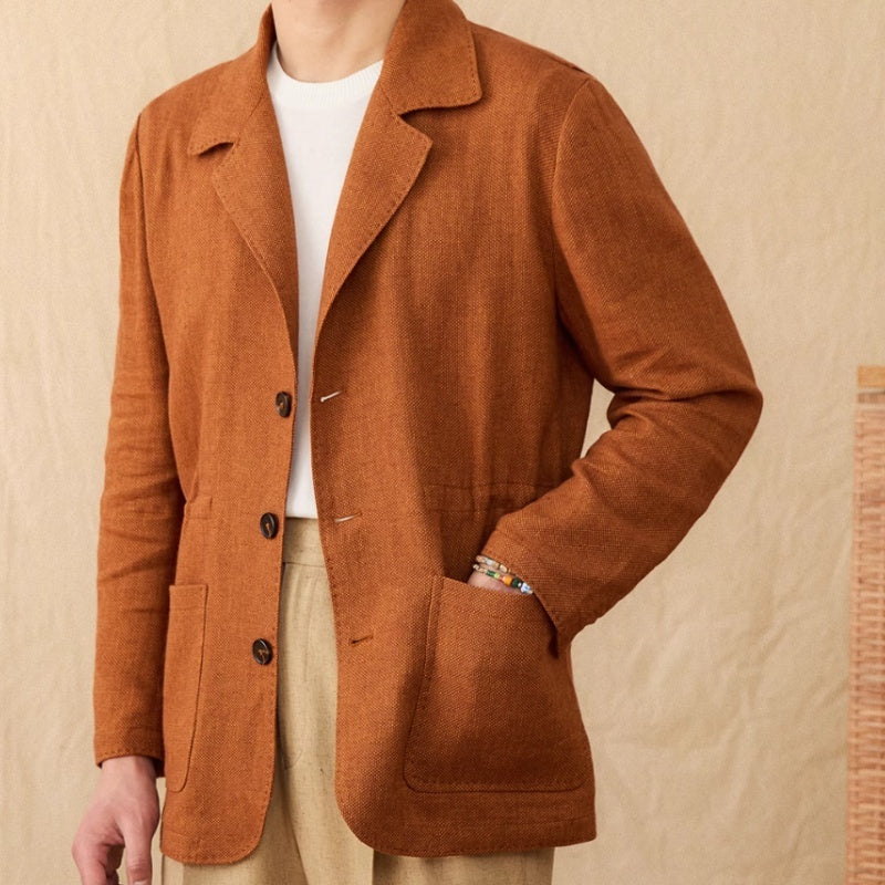 Positano Linen Blend Unstructured Knit Blazer