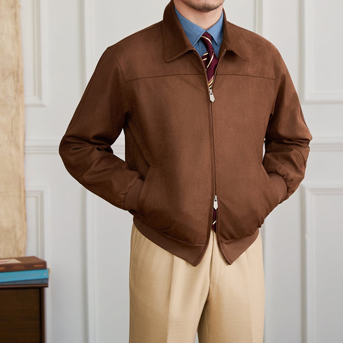 Faux Suede Soho Zipped Jacket