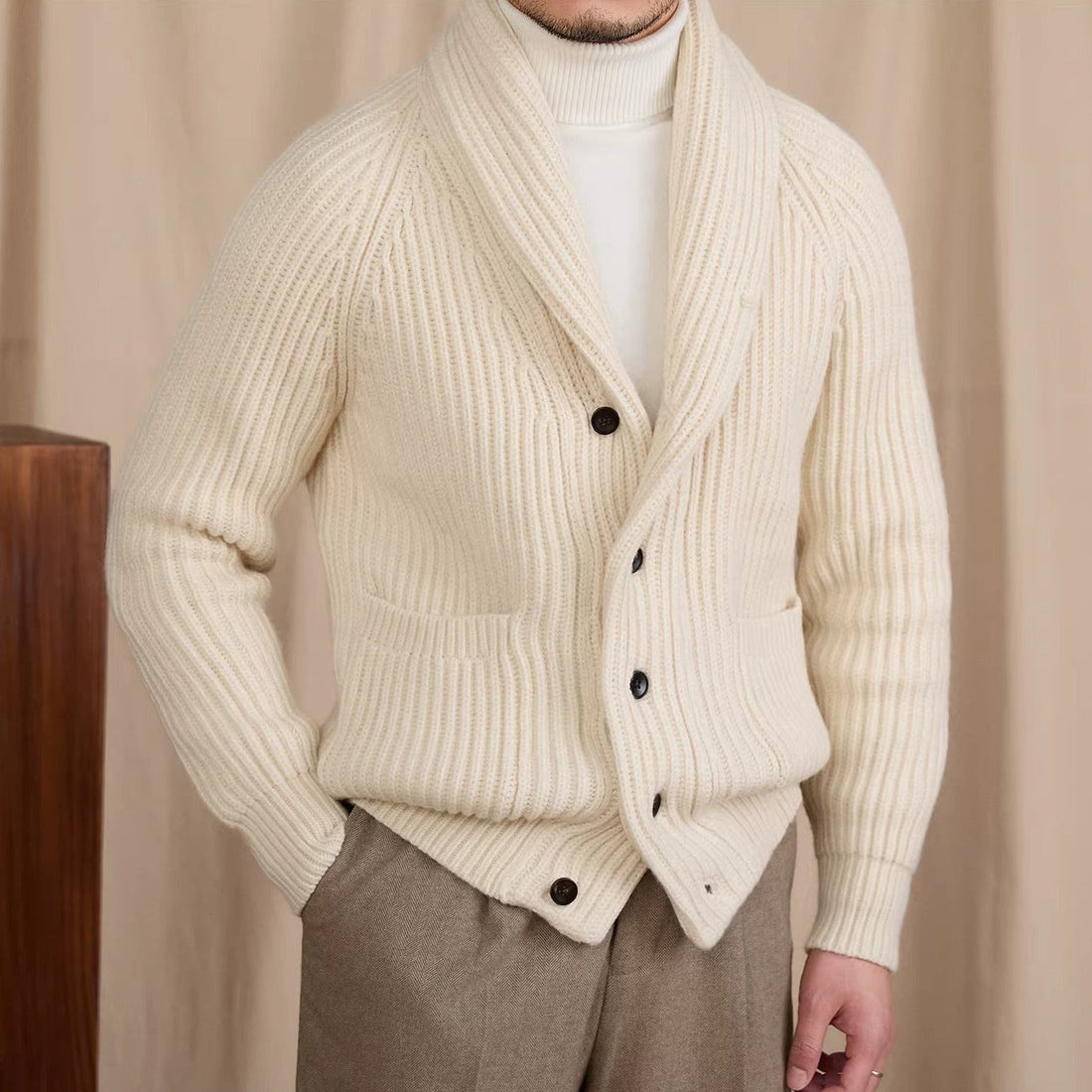 Zermatt Thick Shawl Collar Cardigan