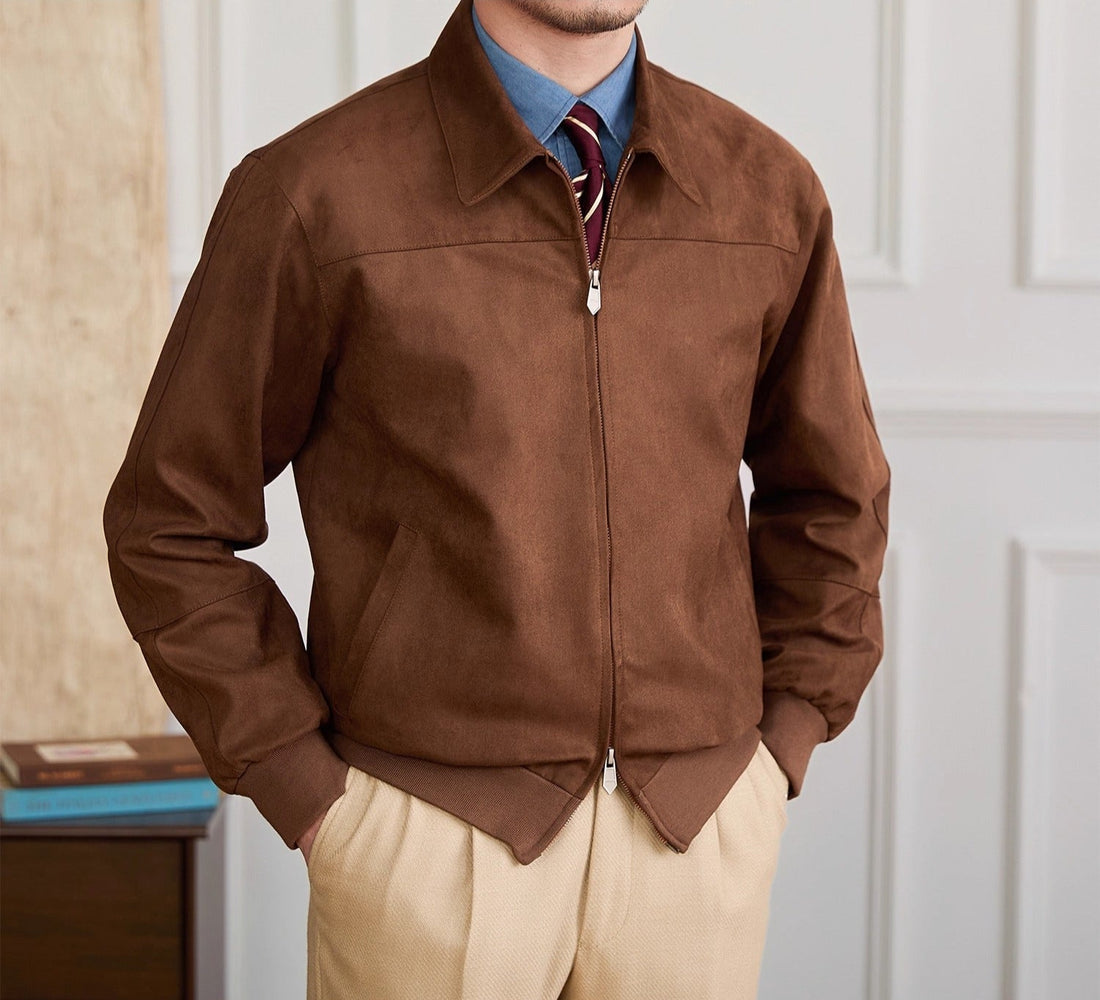 Faux Suede Soho Zipped Jacket