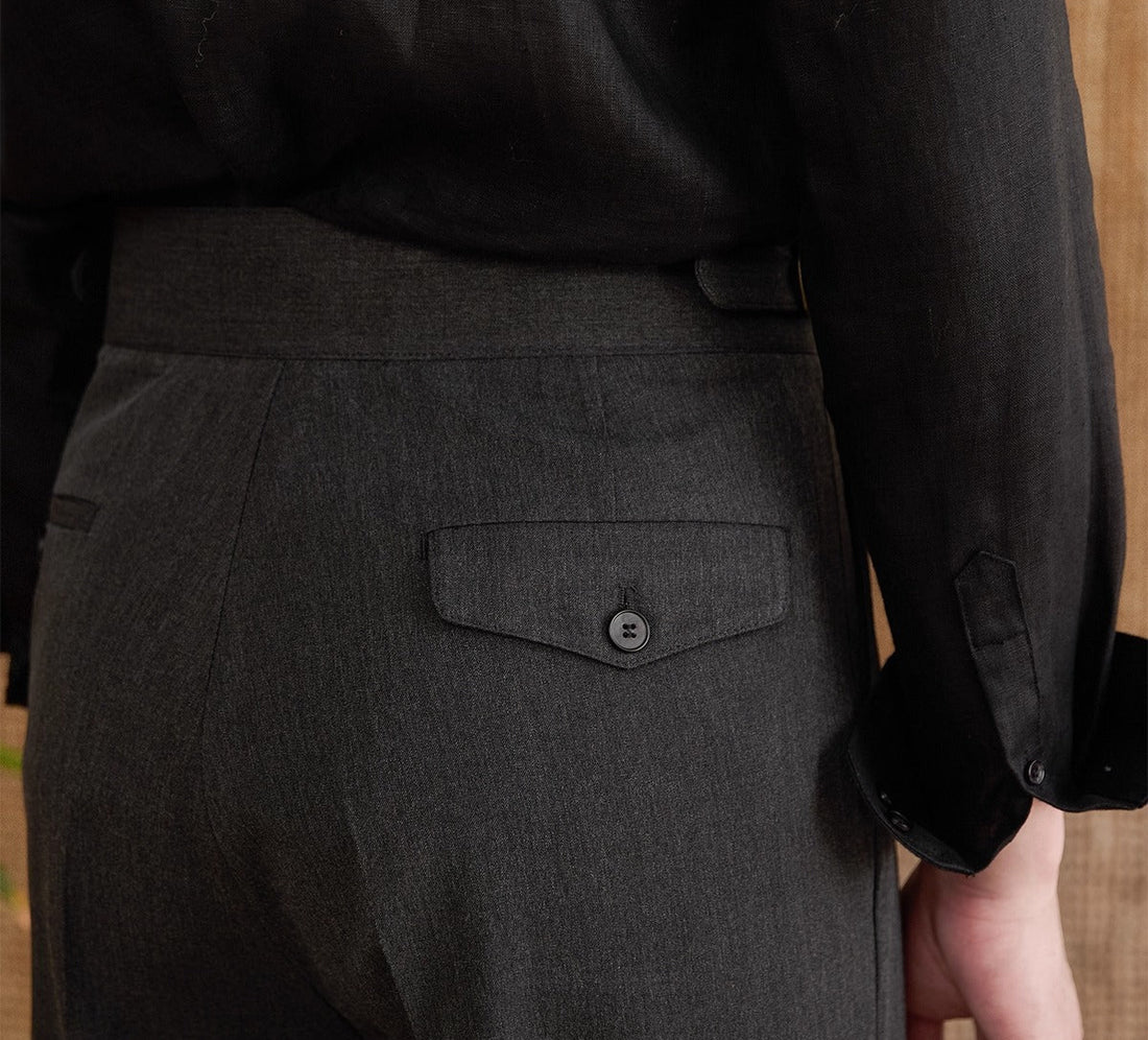 Sicilia Gurkha Straight Fit High Waisted Trousers